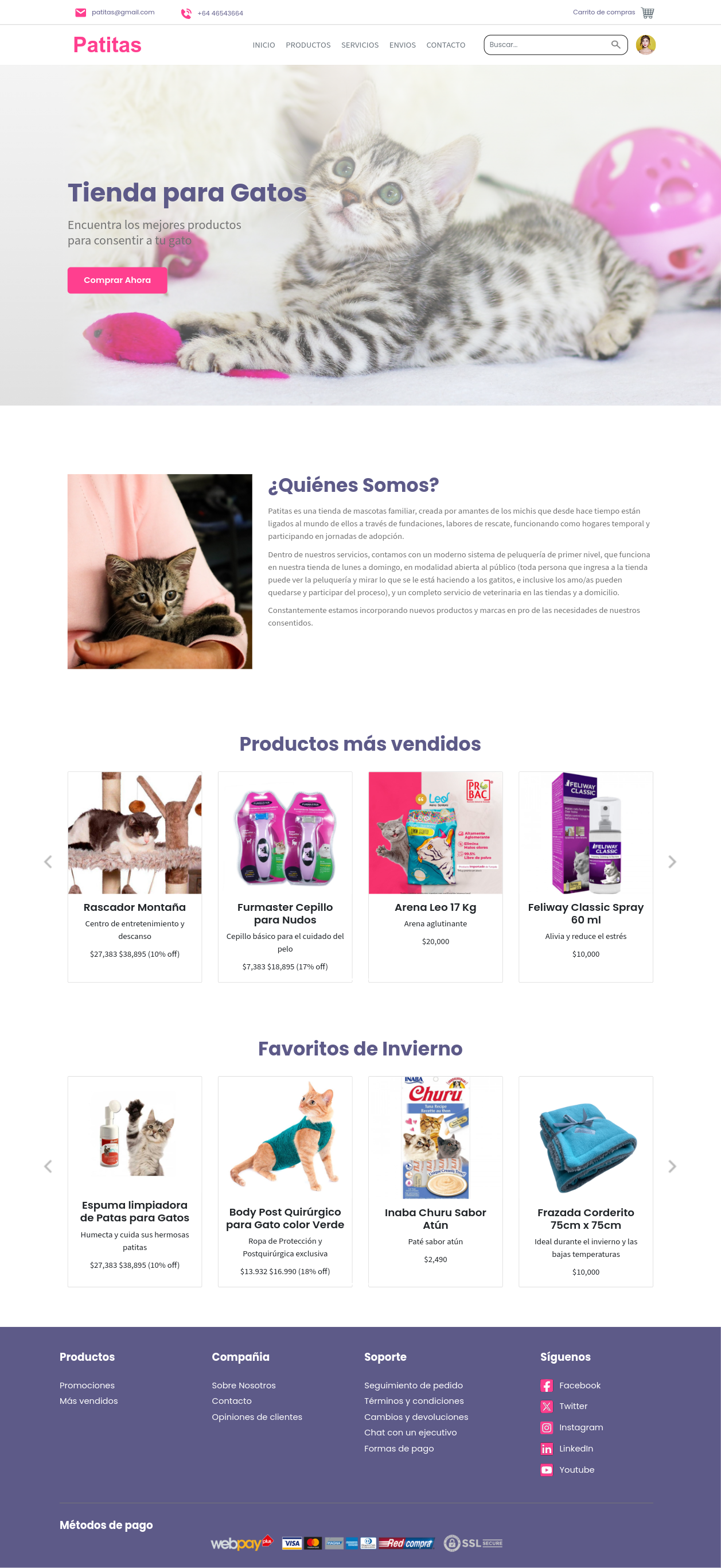 Patitas - Tienda para Gatos